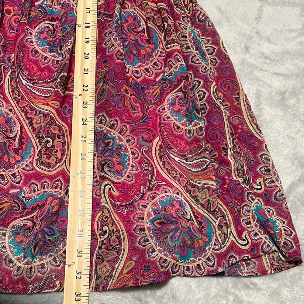 Adrienne Paisley Print Boho Dress Sz Small - Picture 6 of 14
